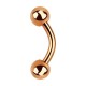 Piercing Ombligo Dos Bolas 5 mm Anodizado Rosa Dorado