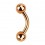 Bauchnabelpiercing Zwei Kugeln 5 mm Eloxiert Golden Rosa