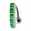 Umgekehrtes Bauchnabelpiercing Silber 925 Stange 5 Dunkelgrün Quadrat Strass