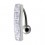 Umgekehrtes Bauchnabelpiercing Silber 925 Stange 5 Helllila Quadrat Strass