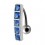 Piercing Ombligo Invertido Plata 925 Barra 5 Strass Cuadrado Azul