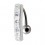 Umgekehrtes Bauchnabelpiercing Silber 925 Stange 5 Weiß Quadrat Strass