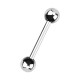 Augenbrauenpiercing Straight Chirurgenstahl 316L Zwei Kugeln