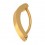 Rose Gold Anodized 316L Steel Curved Clicker Belly Button Ring