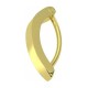 Gebogenes Clicker-Bauchnabelpiercing Stahl 316L Eloxiert Gold