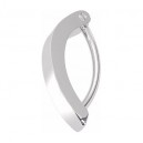 Gebogenes Clicker-Bauchnabelpiercing Stahl 316L Metallisiert