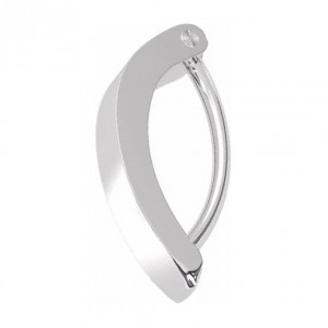 Metallized 316L Steel Curved Clicker Belly Button Ring