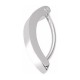 Gebogenes Clicker-Bauchnabelpiercing Stahl 316L Metallisiert