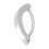 Gebogenes Clicker-Bauchnabelpiercing Stahl 316L Metallisiert