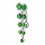 Umgekehrtes Bauchnabelpiercing Silber 925 Dangling 9 Strass Rund Grün
