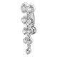 Piercing Nombril Inversé Argent 925 Dangling 9 Strass Ronds Blancs