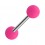 Piercing Langue Acrylique Néon Rose Deux Boules