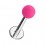 Tragus- / Labret-Piercing Acryl Rosa Neon Kugel