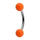 Piercing Arcade Acrylique Orange Néon Boules
