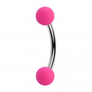 Piercing Arcade Acrylique Rose Néon Boules