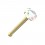 Nasenpiercing Pin Straight 14 Karat Gelbgold Kristallstein Mehrfarbig