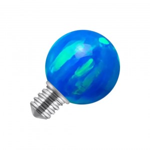 Kugel Synthetischen Opal Blau für Microdermal Piercing