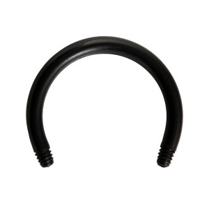 Black Teflon PTFE Horseshoe Piercing Bar