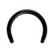 Black Circular Barbell Teflon PTFE Piercing Bar