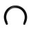 Black Circular Barbell Teflon PTFE Piercing Bar