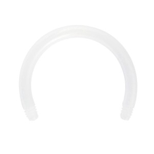 White Teflon PTFE Horseshoe Piercing Bar