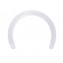Barra Piercing Herradura PTFE Tefl&oacute;n Transparente