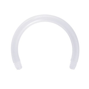 Transparent Teflon PTFE Horseshoe Piercing Bar