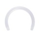 Barre Piercing Fer Cheval PTFE Téflon Transparente