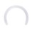 Transparent Teflon PTFE Horseshoe Piercing Bar