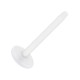 Barra Piercing Stud PTFE Tefl&oacute;n Blanca