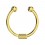 Faux Piercing Septum Acier 316L Anodis&eacute; Dor&eacute; Orn&eacute; Ressort