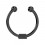 Faux Piercing Septum Acier 316L Anodis&eacute; Noir Orn&eacute; Ressort