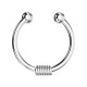 Spring Adorned Metallized 316L Steel Septum Fake Piercing