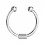 Piercing Falso Septum Acero 316L Met&aacute;lico Adornado Muelle