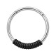 Clicker-Ring-Piercing 1.0 mm / 18 G Spiralfeder Eloxiert Schwarz