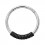 Piercing Anneau Clicker 1.0 mm / 18 G Ressort Anodis&eacute; Noir