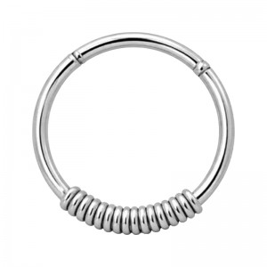 Piercing Anneau Clicker 1.0 mm / 18 G Ressort Métallisé
