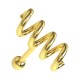 Piercing H&eacute;lix Acero 316L Anodizado Dorado Resorte