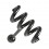 Helix-Piercing Stahl 316L Eloxiert Schwarz Druckfeder