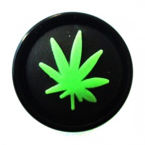 Lobus- / Ohr-Plug Blackline Cannabis