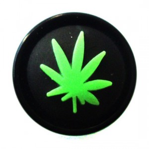 Ohr Plug / Lobe Blackline Cannabis