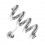Piercing H&eacute;lix Acier 316L M&eacute;tallis&eacute; Ressort