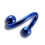 Piercing Spirale Anodisé Bleu Boules
