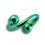 Titanium Green Anodized Twisted Barbell w/ Balls