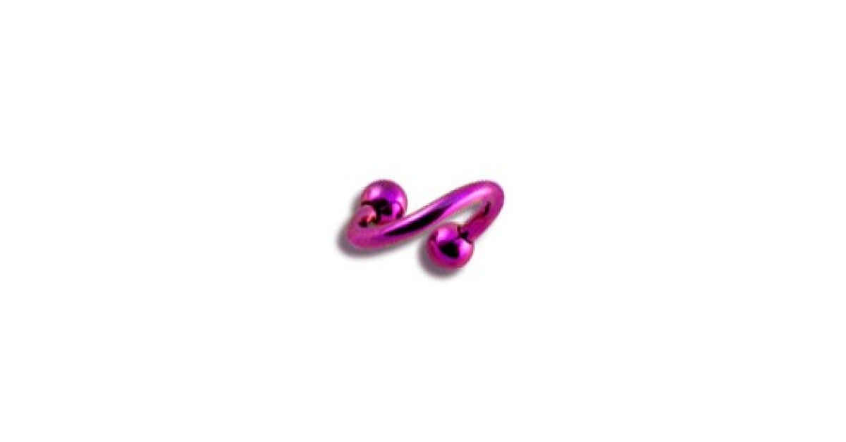 5//16 1.2 x 8 x 3 mm VOTREPIERCING Grade 23 Titanium Green Anodized Helix//Twisted Barbell w//Balls Piercing Jewel