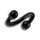 Spiral- / Helix-Piercing Blackline Titan Grad 23 Eloxiert Schwarz Kugeln