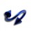 Spiral- / Helix-Piercing Titan Grad 23 Eloxiert Marineblau Spitzen