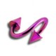 Spiral- / Helix-Piercing Titan Grad 23 Eloxiert Rosa Spitzen