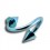 Spiral- / Helix-Piercing Titan Grad 23 Eloxiert Hellblau Spitzen