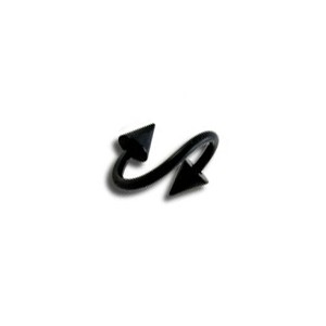Spiral- / Helix-Piercing Blackline Titan Grad 23 Eloxiert Schwarz Spitzen